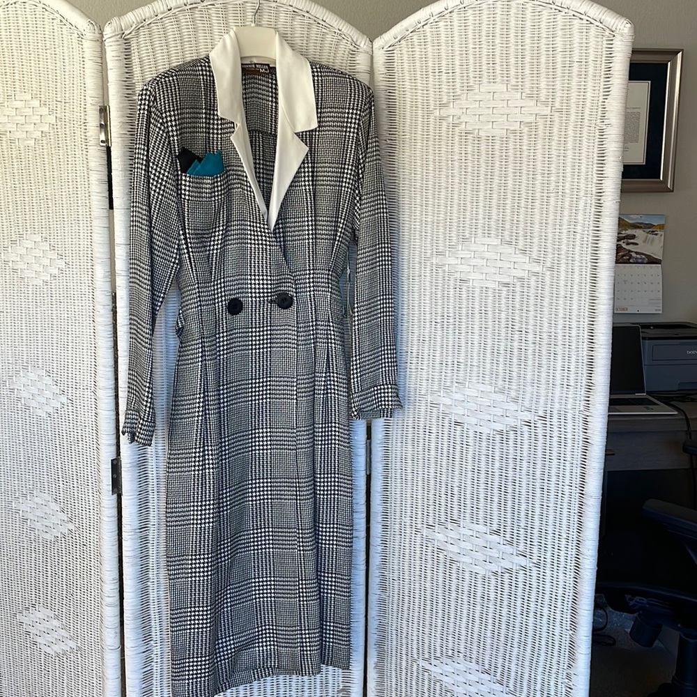 Vintage Ronnie Heller black and white dress